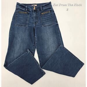 KUT From The Kloth Meg Wide Waistband Wide-Leg Jeans